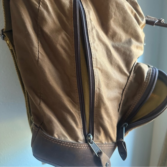 Vintage Eddie Bauer | Leather & Canvas Backpack - Picture 7 of 9